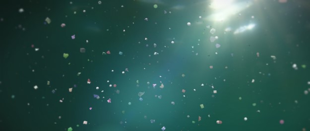 microplastics floating in the ocean